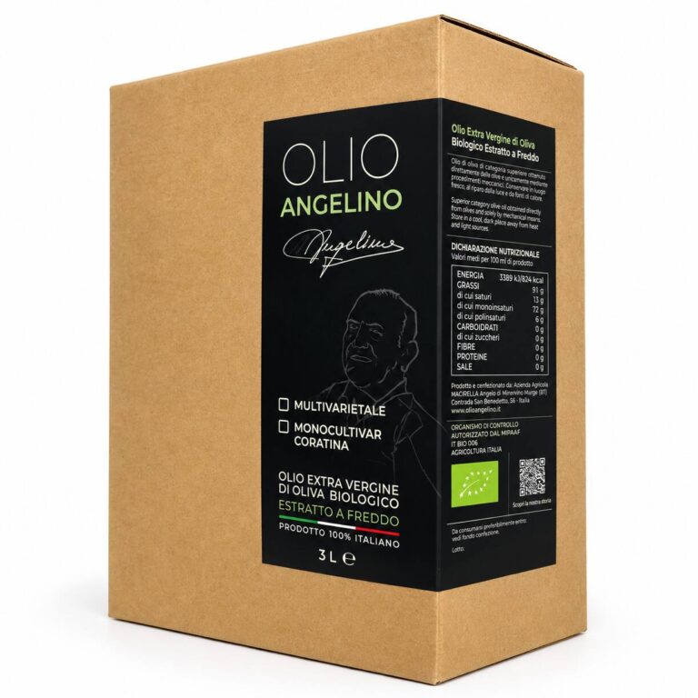 Olio Angelino Bag in Box 3L - Olio Extra Vergine d'Oliva Biologico